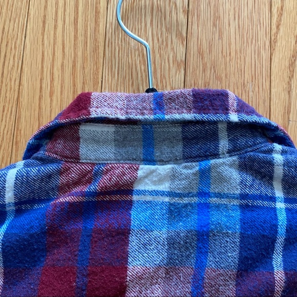 OshKosh B’Gosh Multi-Coloured Plaid Long-sleeved Shirt Size 12 - Picture 6 of 9